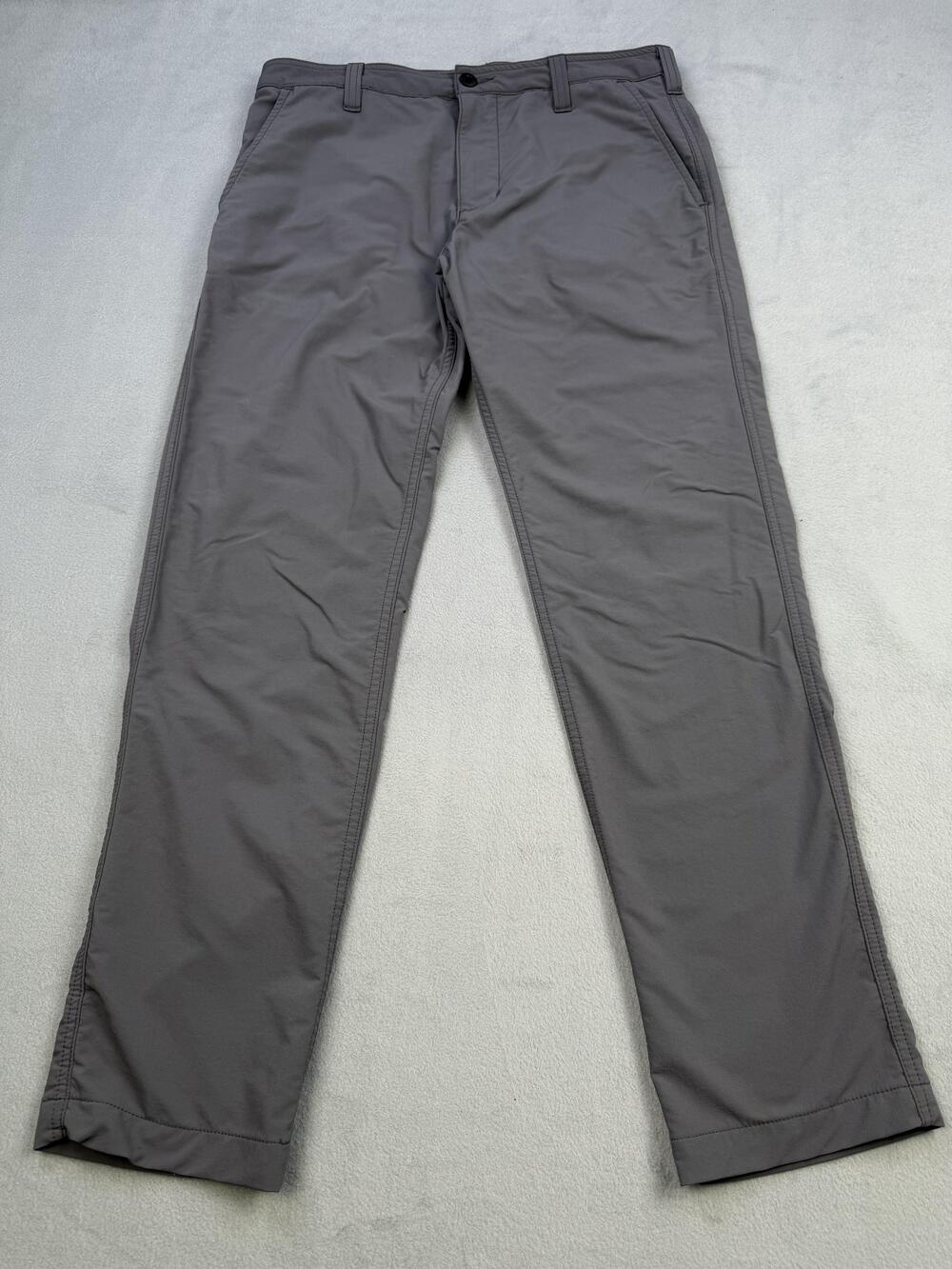 American Giant Pants Mens 32x30 Gray Stretch Chino Casual Nylon Spandex Tech